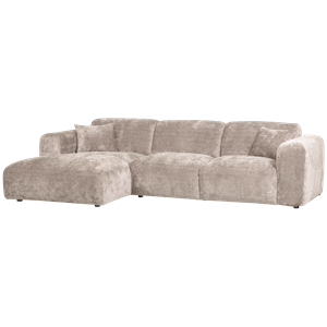 WOOOD Cloud Chaise Longue Links Geweven Chenille Naturel