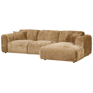 WOOOD Cloud Chaise Longue Rechts Geweven Chenille Honing Geel