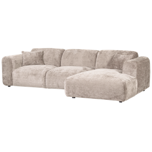 WOOOD Cloud Chaise Longue Rechts Geweven Chenille Naturel