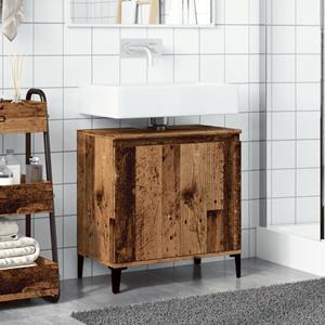 VidaXL Wastafelkast 58x33x60 cm bewerkt hout oud houtkleurig