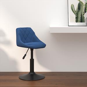 vidaXL Barkruk fluweel blauw