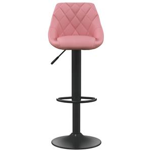 vidaXL Barkruk fluweel roze