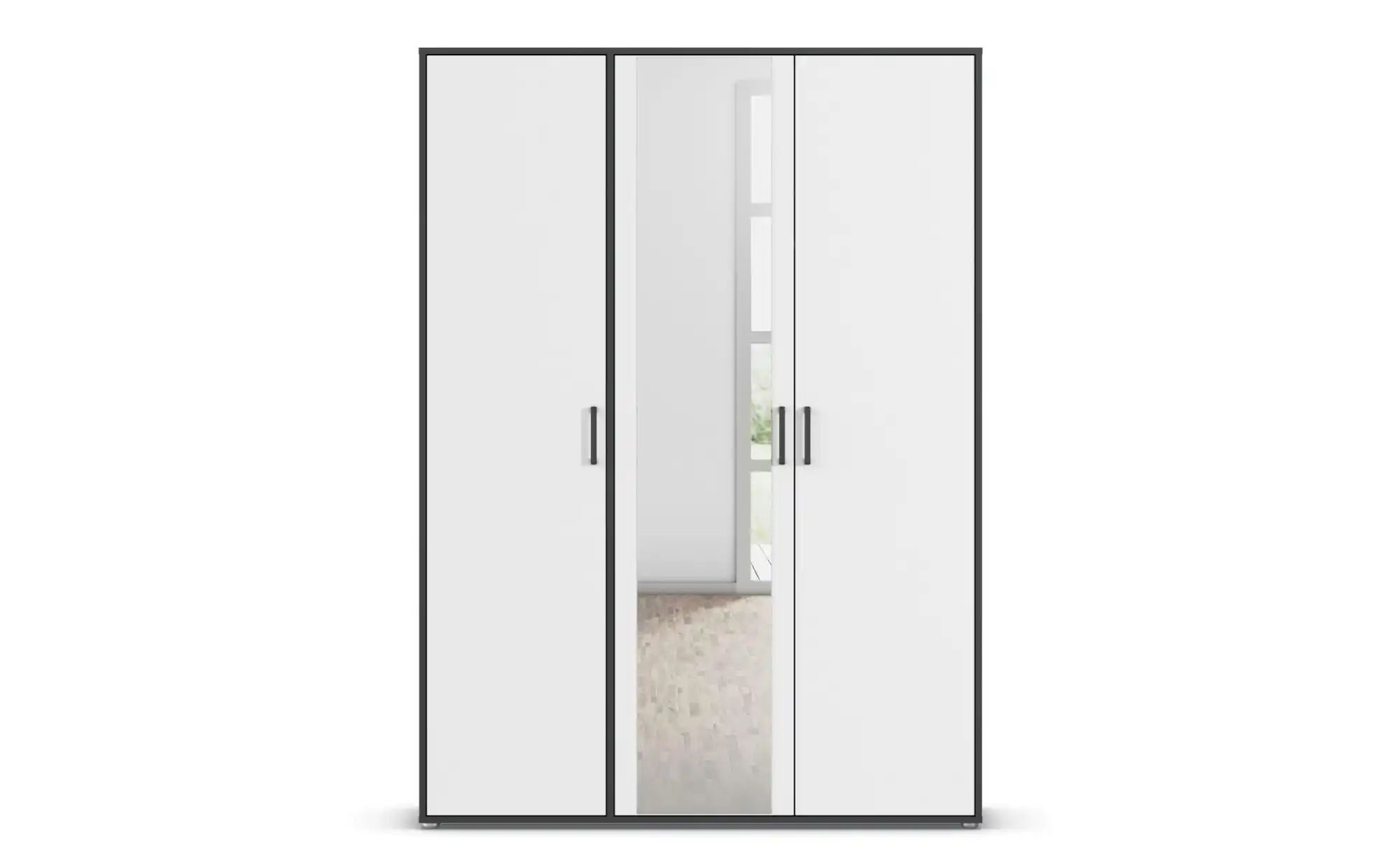 Drehtürenschrank  Yarm ¦ grau ¦ Maße (cm): B: 140 H: 194  - Möbel Kraft