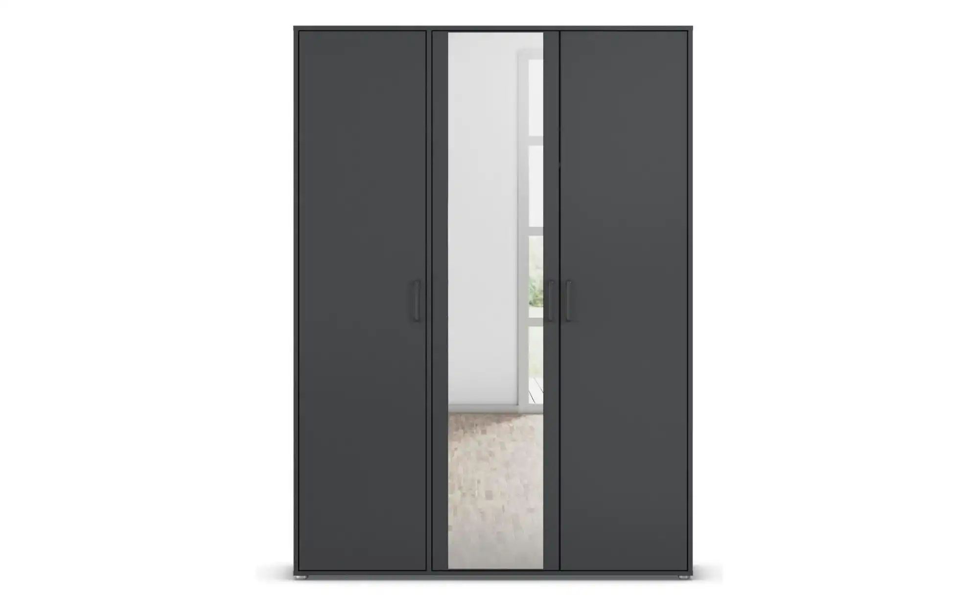 Drehtürenschrank  Yarm ¦ grau ¦ Maße (cm): B: 140 H: 194  - Möbel Kraft