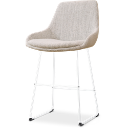 Nolon Nino-Isa barkruk beige gemêleerd - wit onderstel - 65 cm