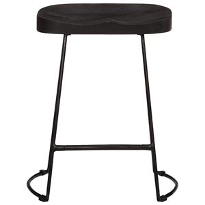 vidaXL Barkrukken 2 st zwart 46x38x52 cm massief mangohout