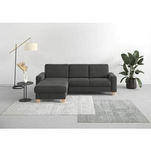 Home affaire Hoekbank Summer L-vorm met récamier, met of zonder slaapfunctie en bedkist, cordbekleding