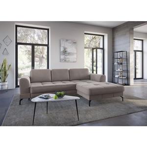 Sit&more Hoekbank Bendigo V inclusief zitdiepteverstelling, bodemvrijheid 15 cm, 2 pootkleuren