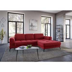 Sit&more Hoekbank Bendigo V inclusief zitdiepteverstelling, bodemvrijheid 15 cm, 2 pootkleuren