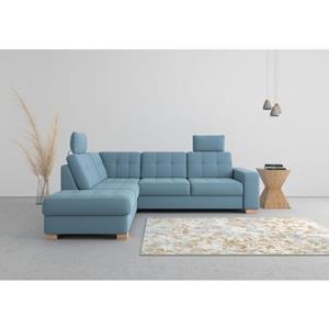 Sit&more Hoekbank Quincy L-vorm naar keuze met slaapfunctie en bedkist