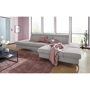 Sit&more Hoekbank Brisbane L-vorm Poothoogte 12 cm, inclusief verstelbare zitdiepte, armleuningen en hoofdeind