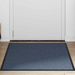 vidaXL Deurmat 90x150 cm blauw