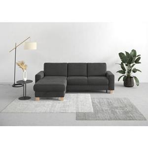 Home affaire Hoekbank Summer L-vorm met récamier, met of zonder slaapfunctie en bedkist, cordbekleding