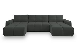 NADUVI Collection U-bank SOLA met slaapfunctie symmetric chenille | 