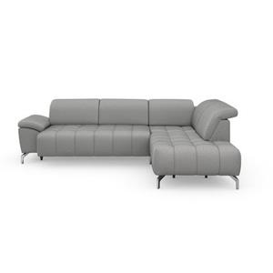 Sit&more Hoekbank Blauw naar keuze met verstelbare hoofdsteun en uittrekzitting, motorisch