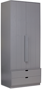 WOOOD Kledingkast Skik Grenen, 231 x 95cm - Leem