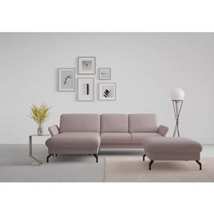 Sit&more Hoekbank Fashion L-vorm naar keuze met verstelbare hoofdsteun en uittrekzitting, motorisch