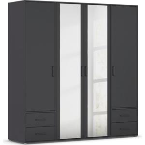 Drehtürenschrank  Yarm ¦ grau ¦ Maße (cm): B: 187 H: 194  - Möbel Kraft