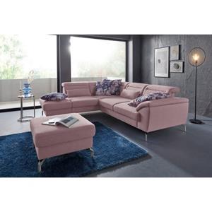Sit&more Hoekbank Percy L-vorm 15 cm poothoogte, zitdiepteverstelling, naar keuze in 2 pootkleuren
