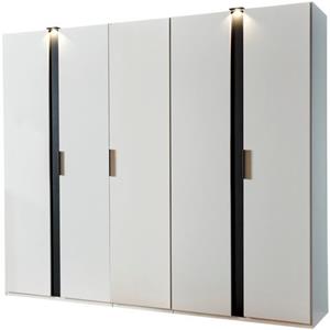 Wimex Draaideurkast Rimini by fresh to go, wit of grafiet met zwarte metalen handgrepen