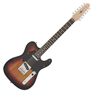 Gear4Music Knoxville Deluxe 12 String Electric Guitar by G4M Sunburst NearlyNew