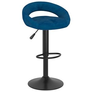 vidaXL Barkrukken 2 st fluweel blauw