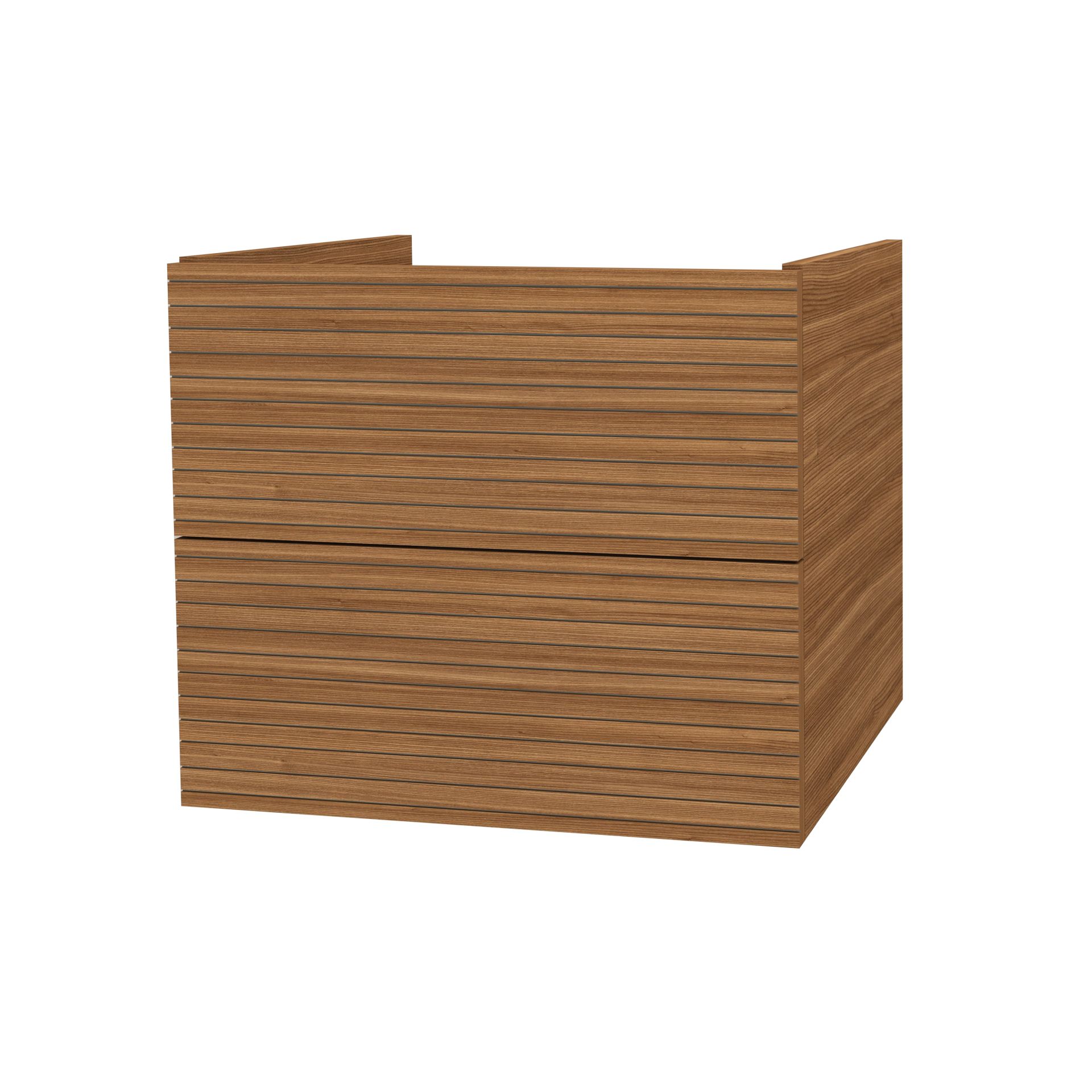SaniGoods Maisy onderkast met ribbelfront 60cm walnoot