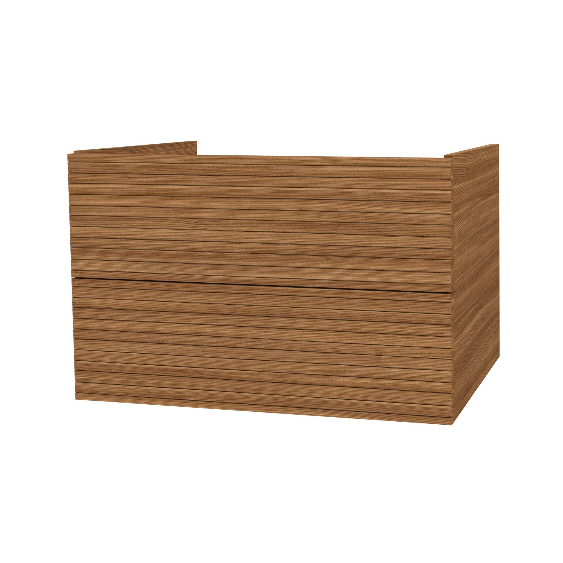 SaniGoods Maisy onderkast met ribbelfront 80cm walnoot