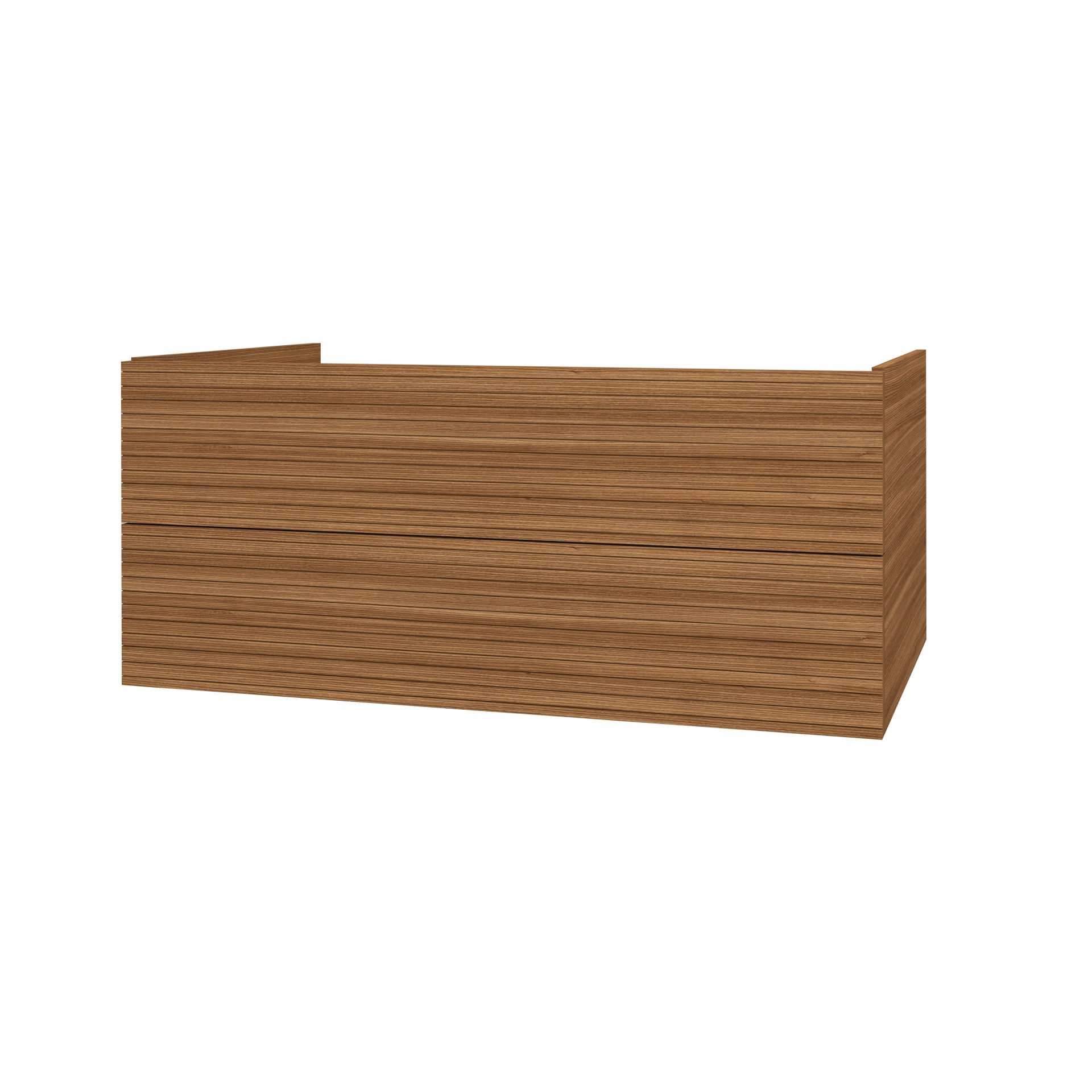 SaniGoods Maisy onderkast met ribbelfront 120cm walnoot