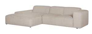 NADUVI Collection 4-zitshoekbank-Hilton links ribstof | 