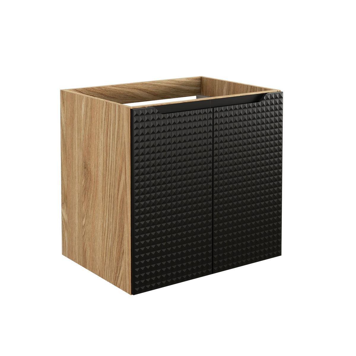 Comad Luxor Black onderkast met 2 deuren 60cm zwart