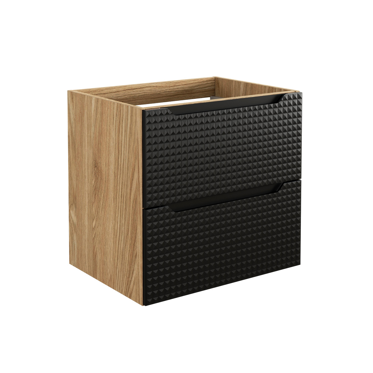 Comad Luxor Black onderkast met 2 lades 60cm zwart