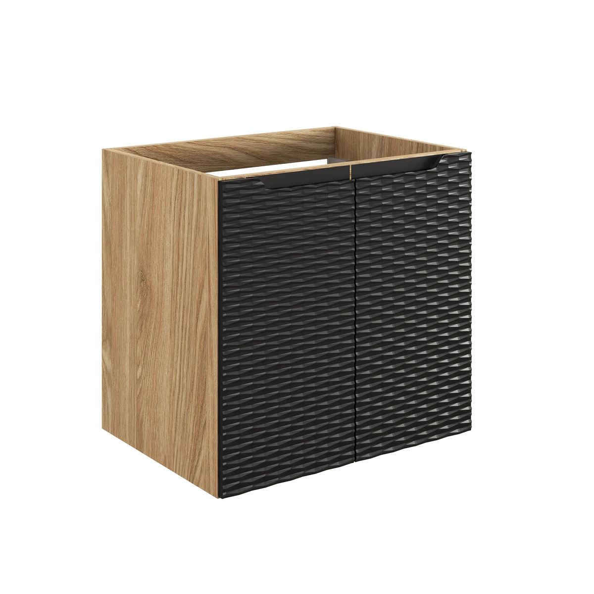 Comad Ocean Black onderkast met 2 deuren 60cm zwart