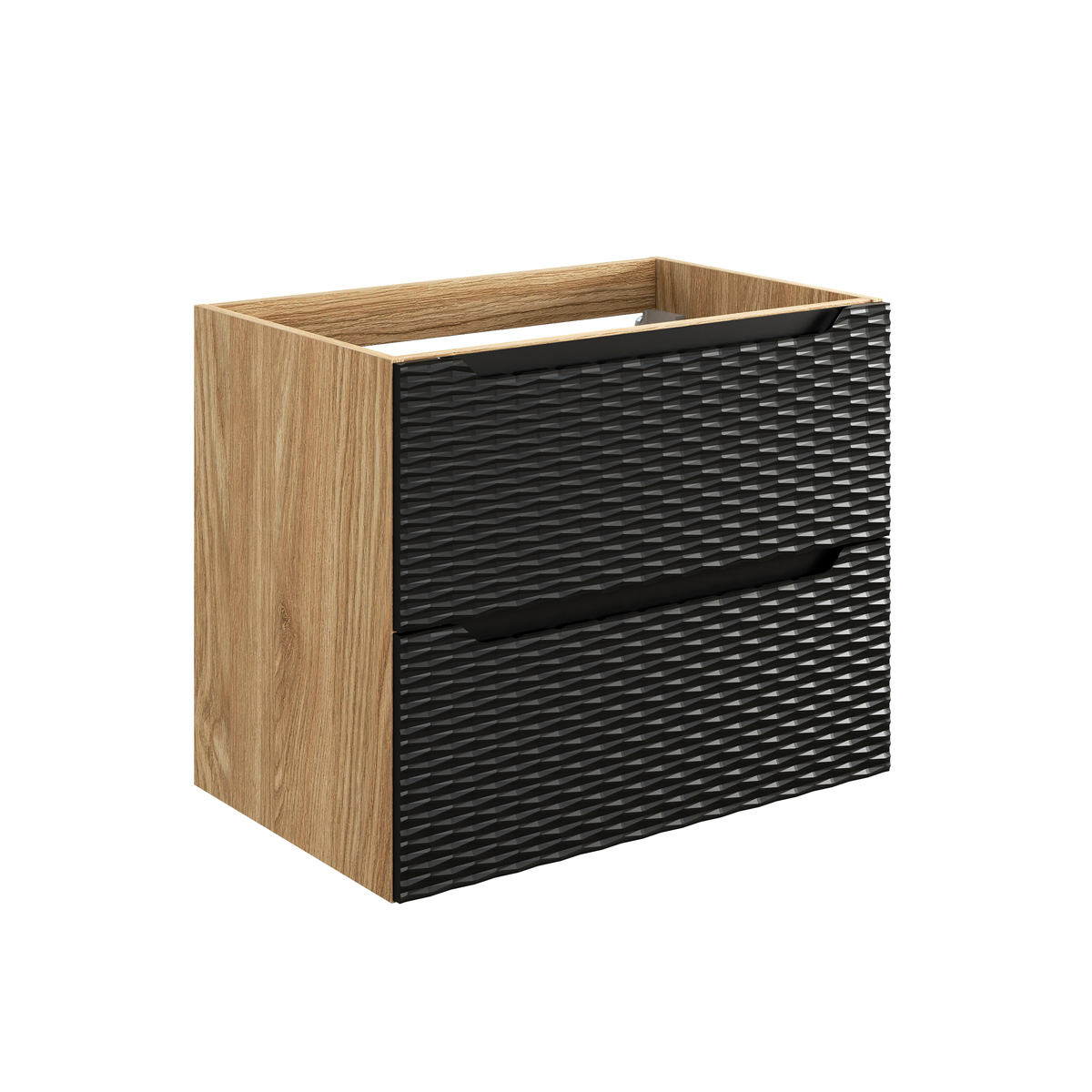 Comad Ocean Black onderkast met 2 lades 70cm zwart