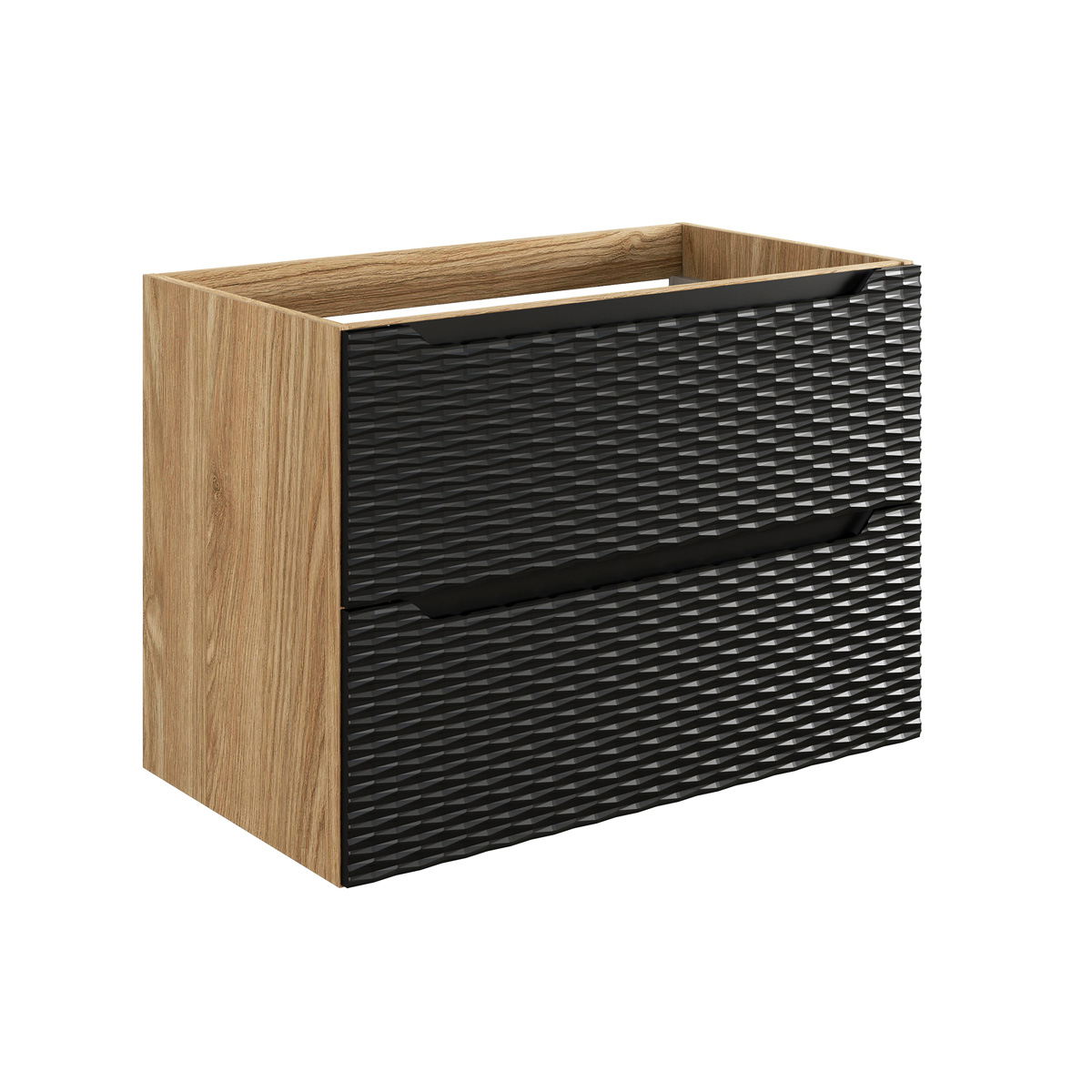 Comad Ocean Black onderkast met 2 lades 80cm zwart
