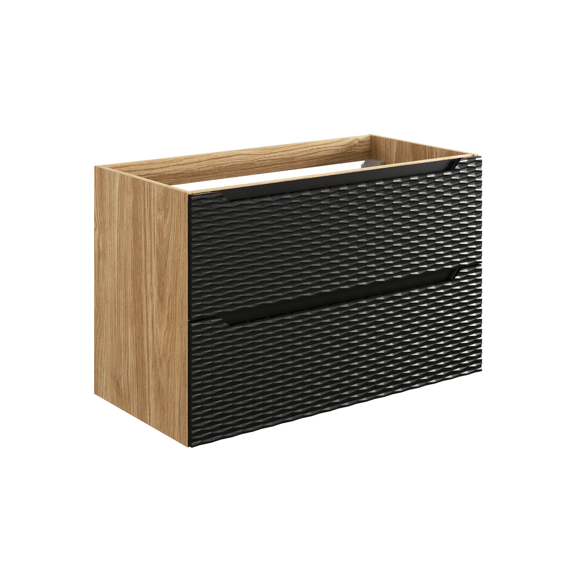 Comad Ocean Black onderkast met 2 lades 90cm zwart