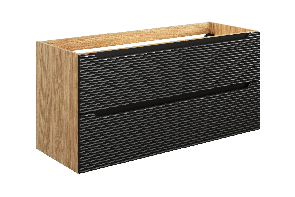 Comad Ocean Black onderkast met 2 lades 120cm zwart