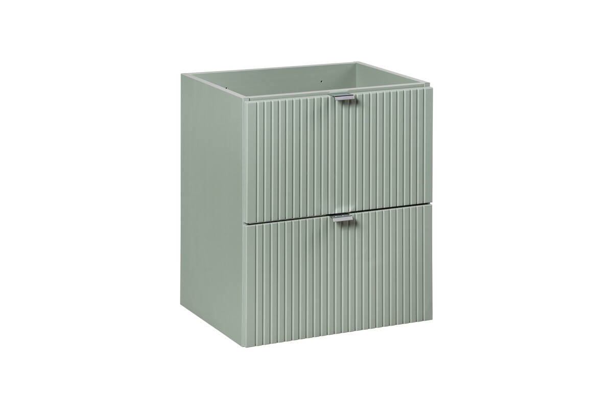 Comad Reed Green onderkast ribbelfront met 2 lades 50cm groen