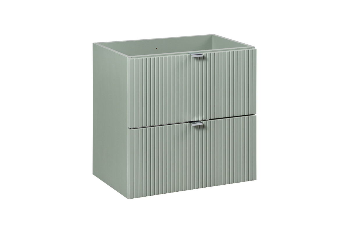Comad Reed Green onderkast ribbelfront met 2 lades 60cm groen
