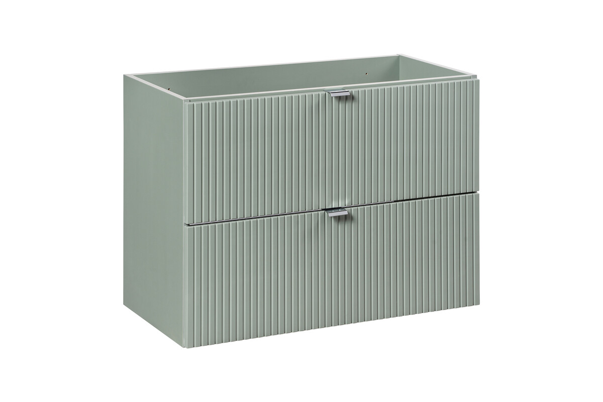 Comad Reed Green onderkast ribbelfront met 2 lades 80cm groen