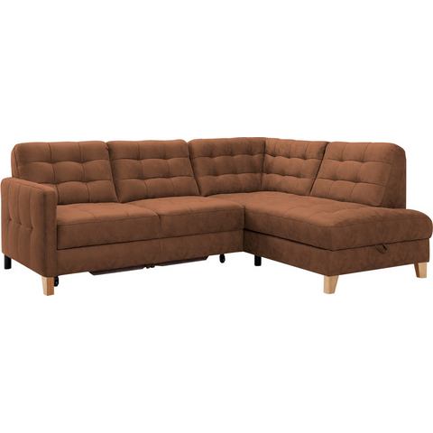Exxpo - sofa fashion Hoekbank Elio, L-vorm naar keuze met slaapfunctie en bedkist
