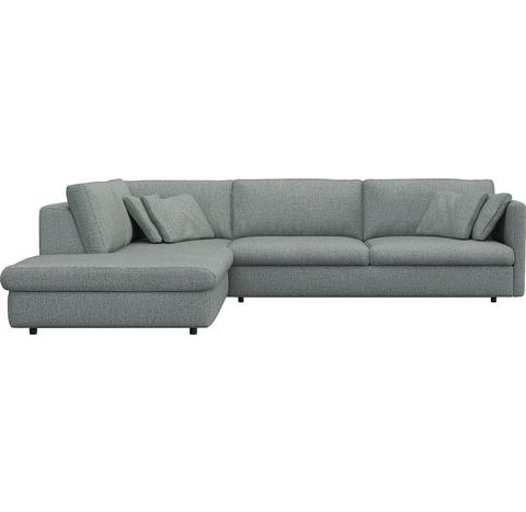 FLEXLUX Hoekbank Lovane, elegant en tijdloos, comfortabel, L-vorm Zacht en zeer comfortabel, grote zitdiepte op koudschuim, inclusief sierkussen