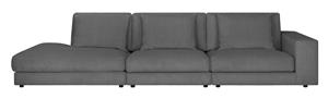 NADUVI Collection Hoekbank Kayuma ribstof links | 