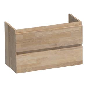 Brauer Joy onderkast ondiep 80cm met 2 softclose lades vingerlas eiken grijs