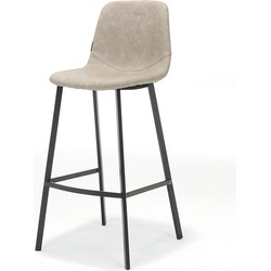 Bo Lundgren Barkruk Monza - leer Vintage beige