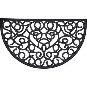 Luance Cozy Step Deurmat - anti slip - half maan - natuur rubber - 75 x 45 cm - schoonloopmat -