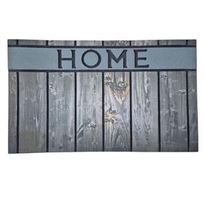 Luance Deurmat - met print - rubber - houtlook - groen - 45 x 75 cm - schoonloopmat -