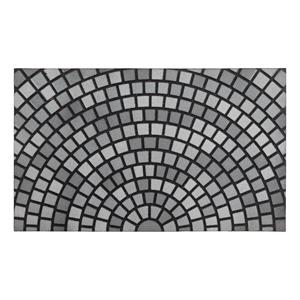 Luance Deurmat - met print - rubber - mozaïek - grijs - 45 x 75 cm - schoonloopmat -