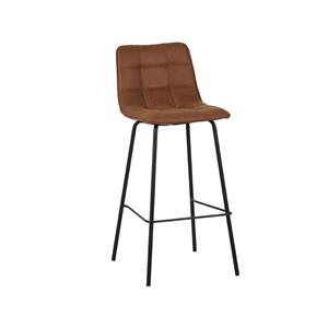 Het Steigerhouthuis LABEL51 Eetkamerstoel Bistro - Cognac - Micro Suede