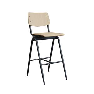 Het Steigerhouthuis LABEL51 Barkruk Solid - Naturel - Hout - Zithoogte 75